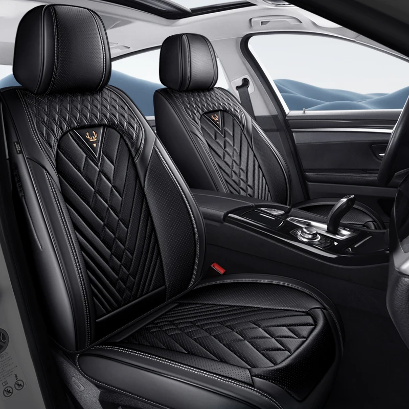 Universal Leather Car Seat Covers interior Automobiles Seats Cover Mats Auto Seat-Cover Cushion Protector Chair Pads Accessories