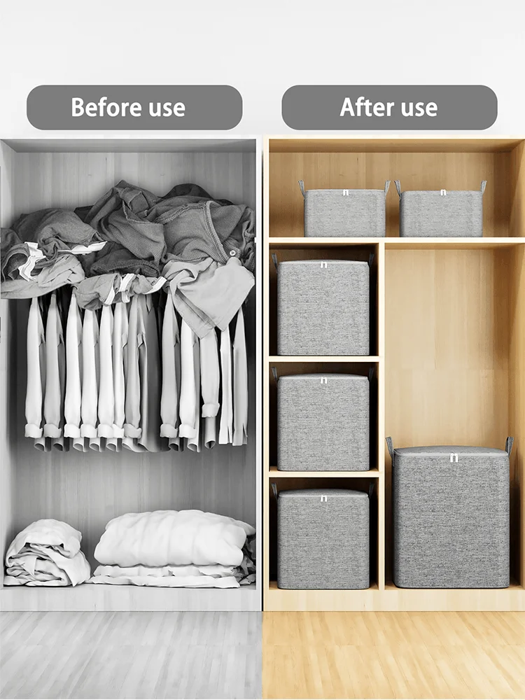1PC  Clothing storage,  bagused for organizing bedrooms, closets, clothes, quilts, storage and storage with covers and handles