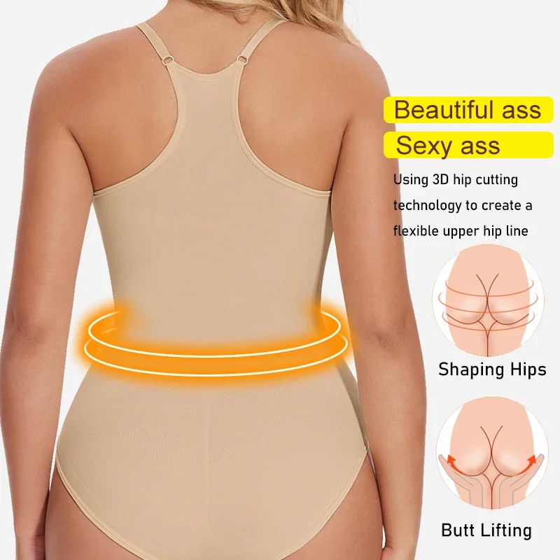 Miss Moly Bodysuit Shapewear for Womens Full Body Shaper Tummy Control Corset Tank Tops Abdomen Slimming Waist Trainer Camisole