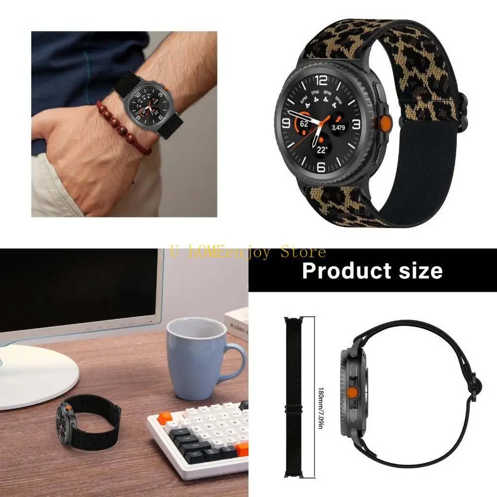 B0KF Woven Nylon Watchband Straps For Watch 8 40mm/44mm Ultra2 Smartwatches Accessory