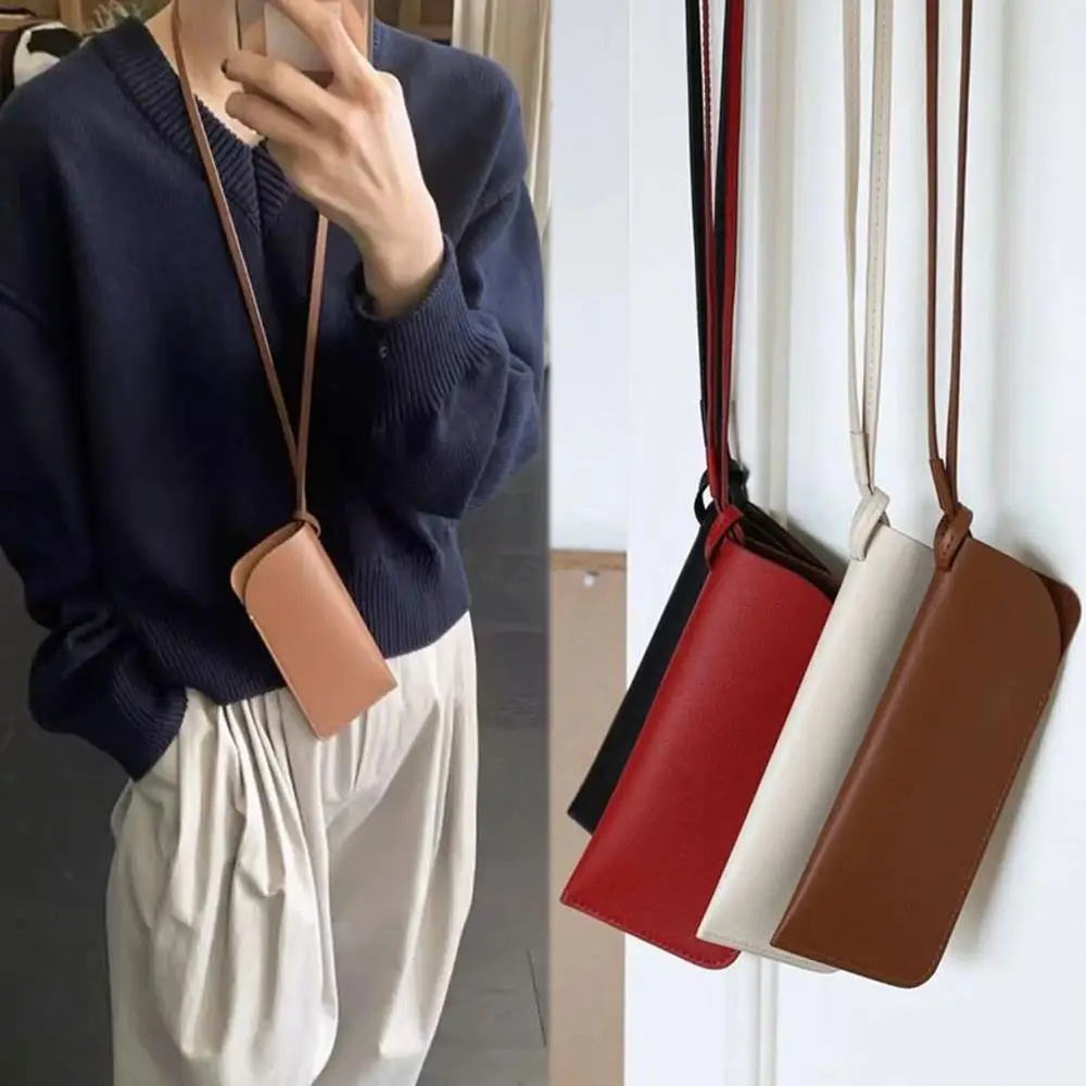 

Sunglasses Storage Bag Hanging Neck PU Glasses Case Women's Sunglasses Organizer Glasses Cover Women's Bag Summer Beach Outdoor