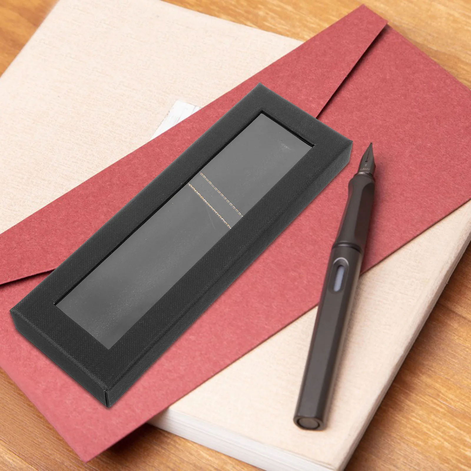 

2 Pcs Pen Box Gift Packaging Case Small Cases Boxes Display Container Fountain Satin Storage