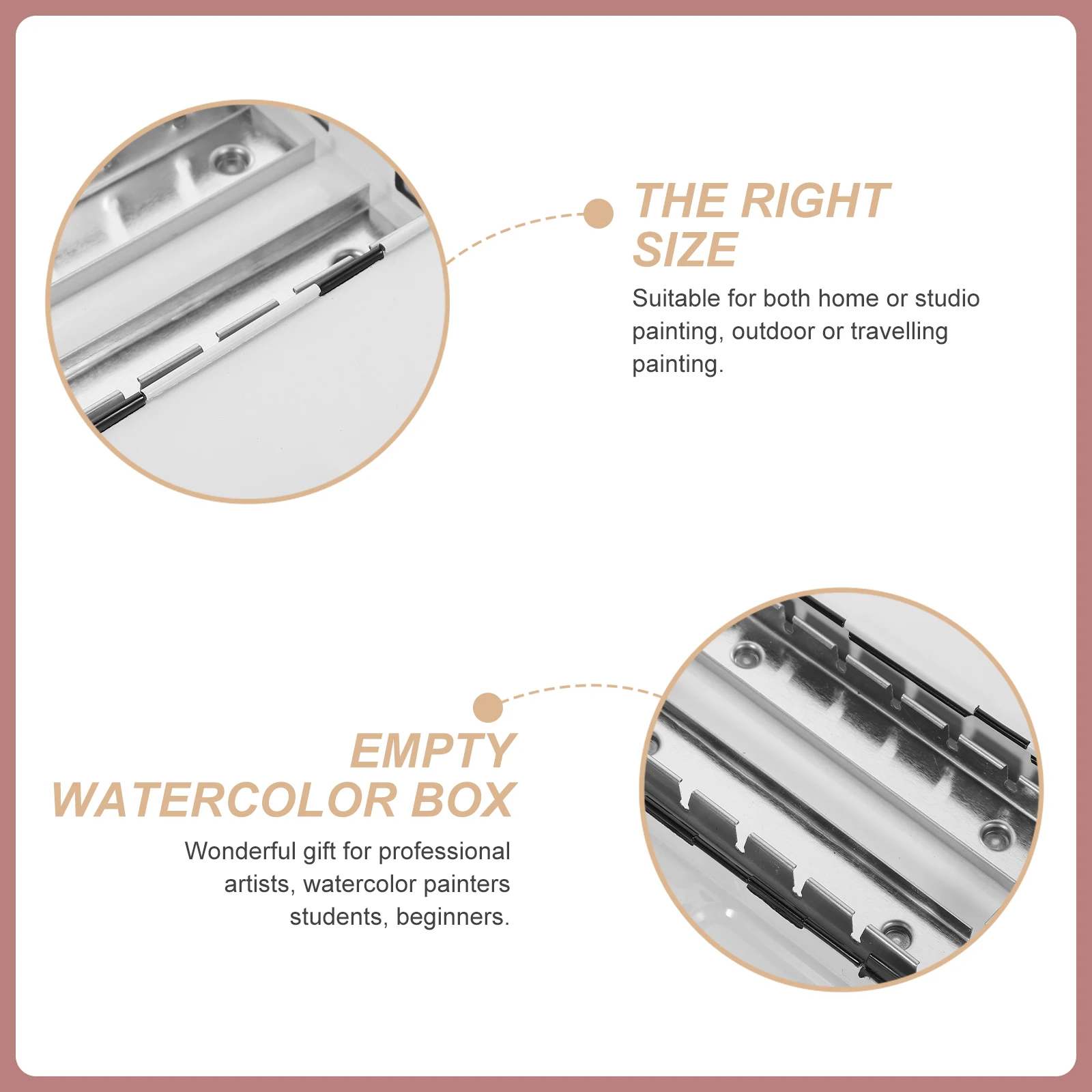 

12 Colors Empty Iron Watercolor Paint Pigment Storage Palette Box Reusable Lightweight Metal Tin For Artists Students Outdoor