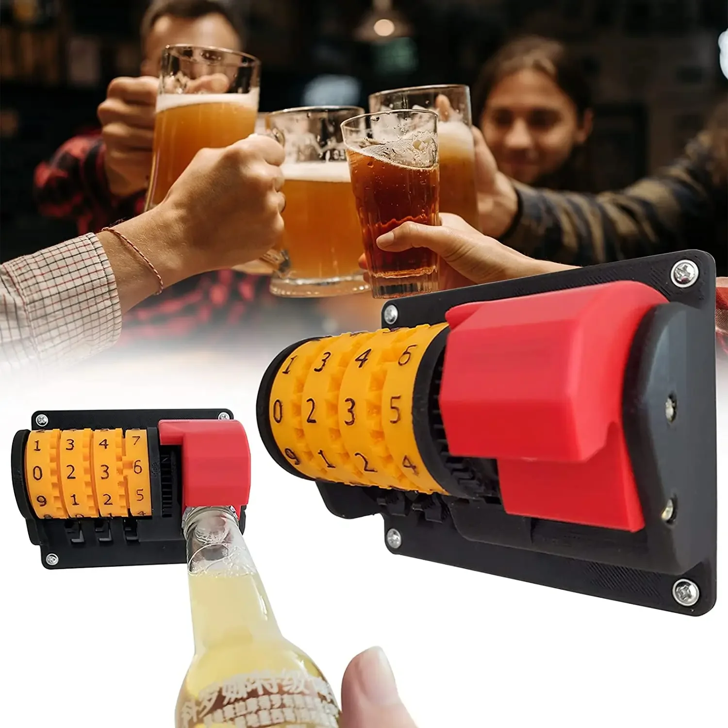 

Wall Mounted Beer Opener Manual Beer Counter Bottle Opener Creative Funny Decapper for Kitchen Wall Bar Restaurant Father's Gift