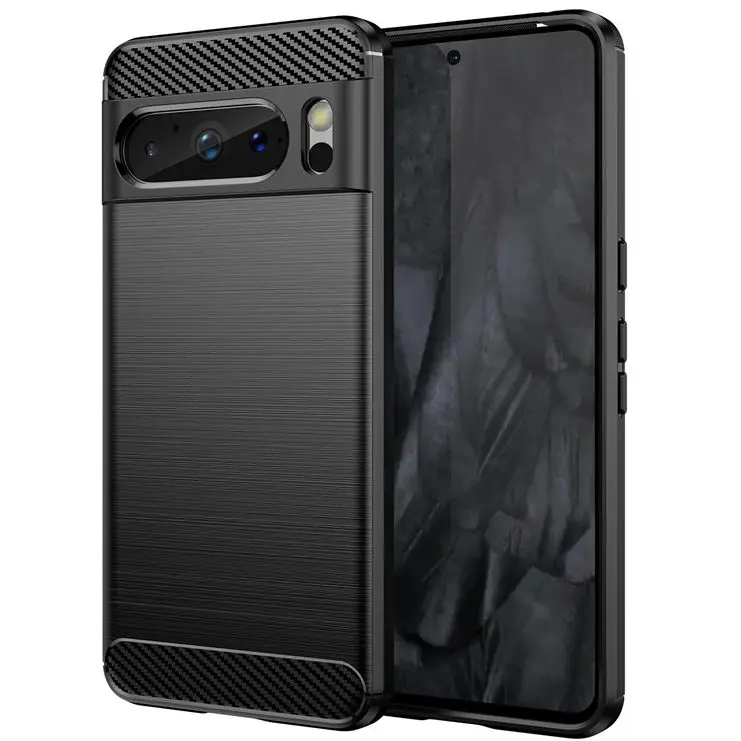 For Google Pixel 2 3 3A 4 4A 5G 5 XL Cases Carbon Fiber Soft TPU Matte Silicone Phone Cases For Pixel 6 6A 7 7A 8 Pro Back Cover