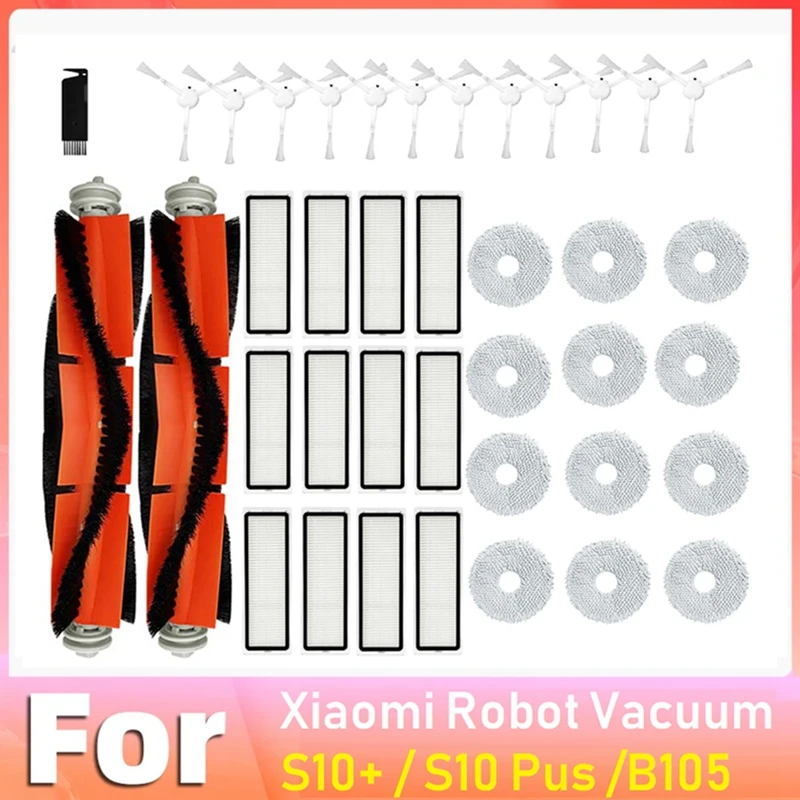 

Main Side Brush Mop Cloths Hepa Filter As Shown Vacuum Cleaner Accessories For Xiaomi S10+/S10 Plus/B105 Robot Vacuum Cleaner