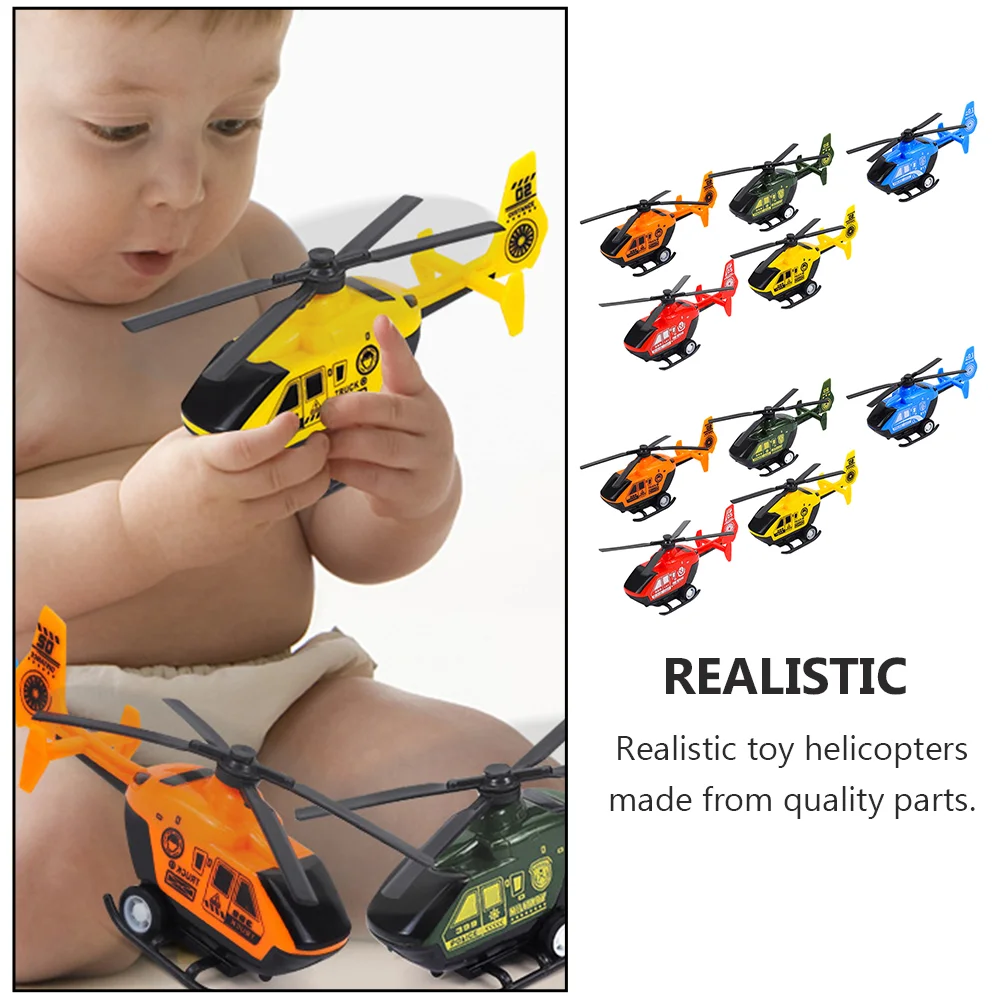 10 Pcs Childrens Toys Helicopter Plastic Plane Mini Practical Planes Funny Kids Flying