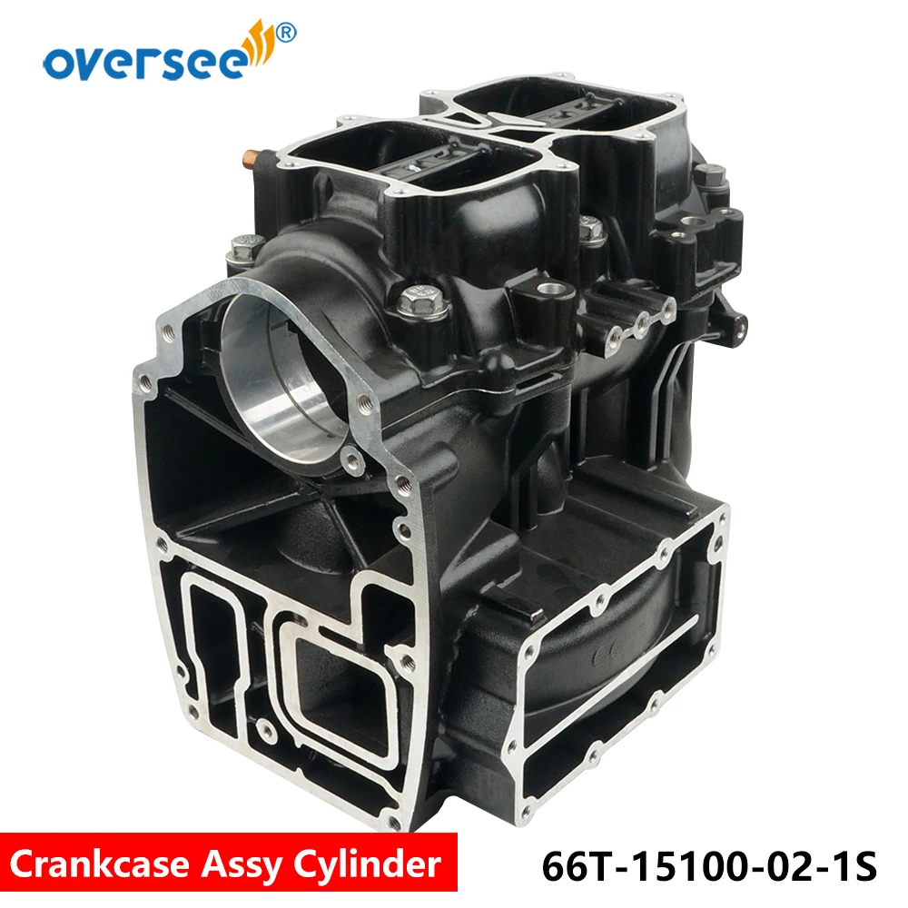 66T-15100 Crankcase Assy Cylinder For Yamaha Outboard Motor 2T E40X 40HP Parsun Hidea ,Seapro,HDX ;66T-15100-02-1S;66T-15100-00