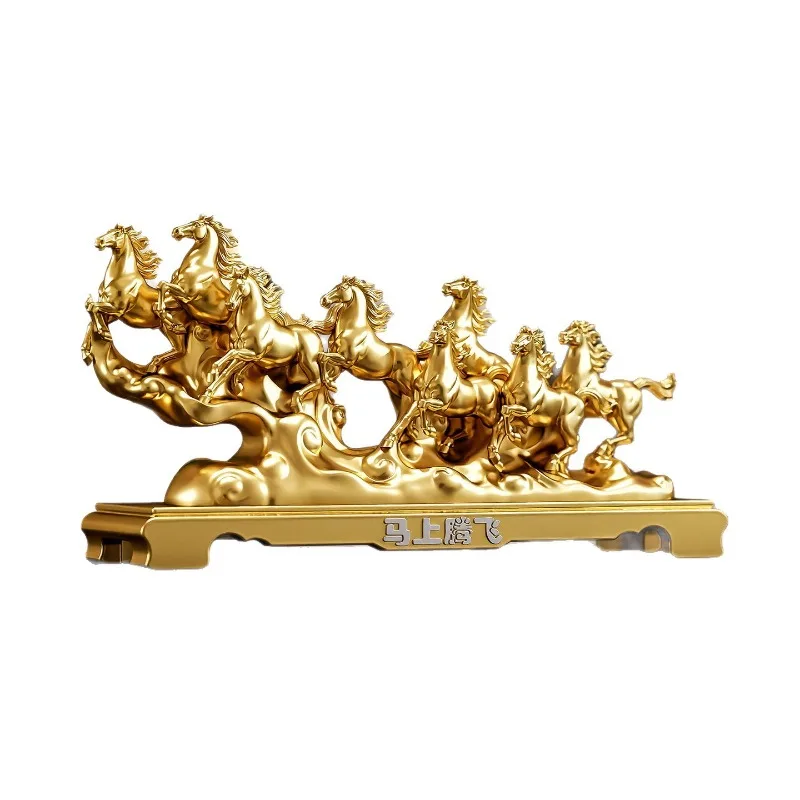 Take off immediately, eight horses ornament, lucky living room, office entrance decoration, housewarming, new home opening gift