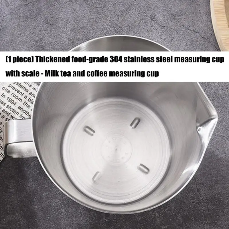 A0KE Multipurpose Nonrust Steel Measuring Jugs With Locking Lid And Easy Reads Scale