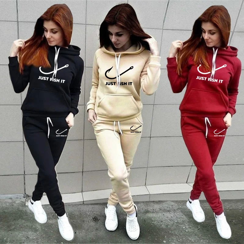 Womens Tracksuits Fashion Sets Outfits Jogging Suits Sports Wear Fashion Hoodie Set Trending Track suits Hoodie+Sweatpants 2 pcs