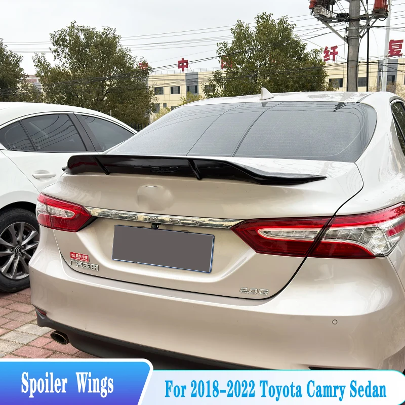 

For 2018-2023 Toyota Camry Rear Trunk Lid Spoiler Wings R Style Rear Window Roof Spoiler ABS Material Tuning BodyKit Accessories