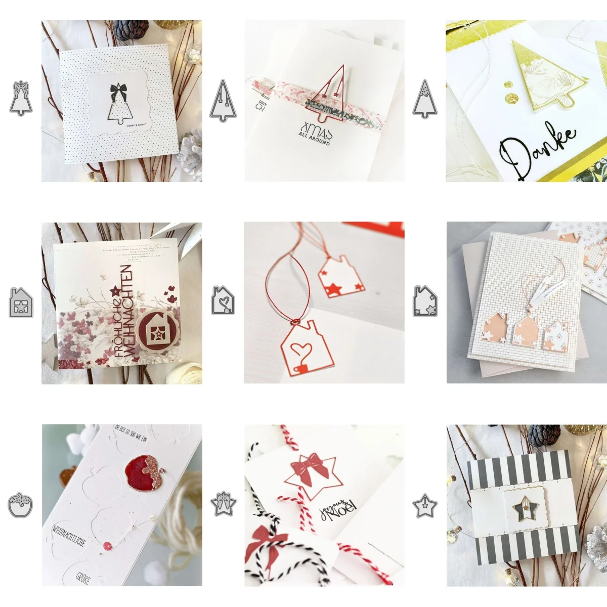 Neue Ankunft Weihnachtsdekoration Serie Metall Stanzformen für DIY Scrapbooking Kartenherstellung Schablonen Prägung Handwerk Dekoration