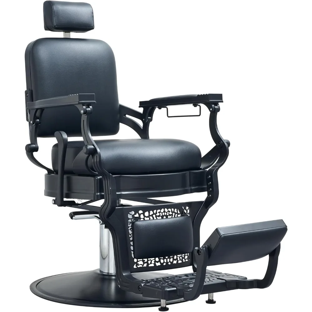 

Винтажное парикмахерское кресло для парикмахера, сверхмощное парикмахерское кресло для парикмахерской, кресло для парикмахерской с откидной спинкой, классический массаж для татуировки