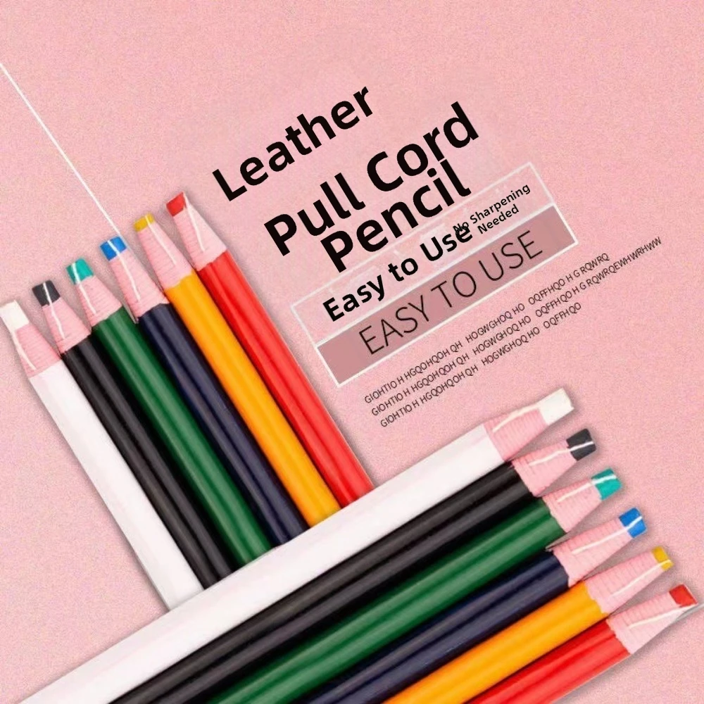3/6/12pcs Bright Colors Fabric Marking Pencil Water-Soluble DIY Colored Marking Pencils No-Sharpening Colorful