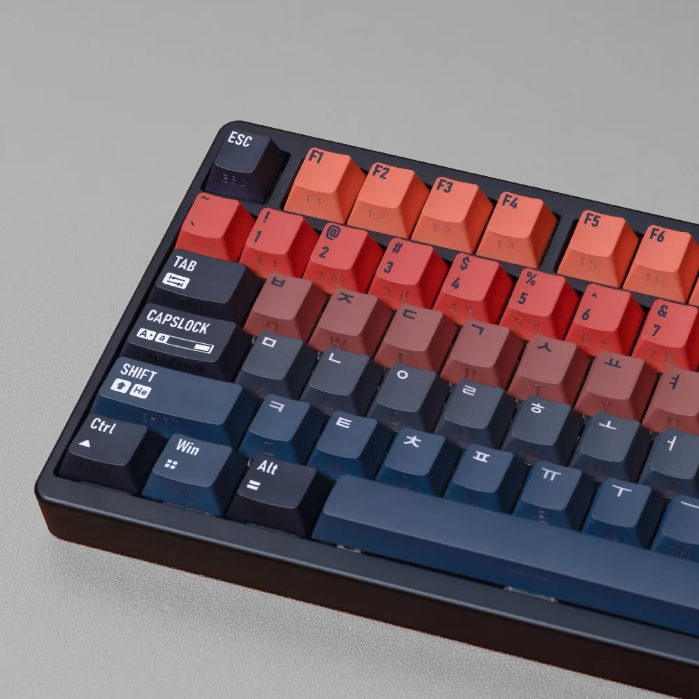 Universe Theme Positive Side Engraving Light Transmission Pbt Cherry Hight Keycaps Korean German for Mechanical Keyboard