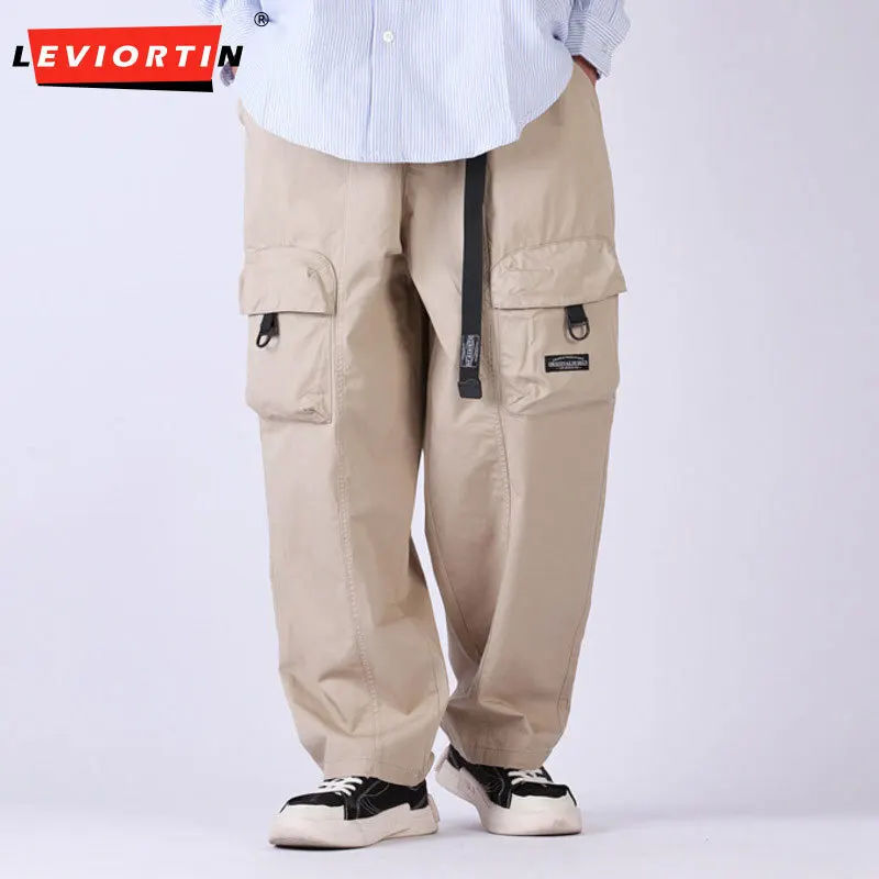 Men's clothing new season Japanese workwear wide leg pants loose and versatile straight leg workwear pants casual pants 8092#