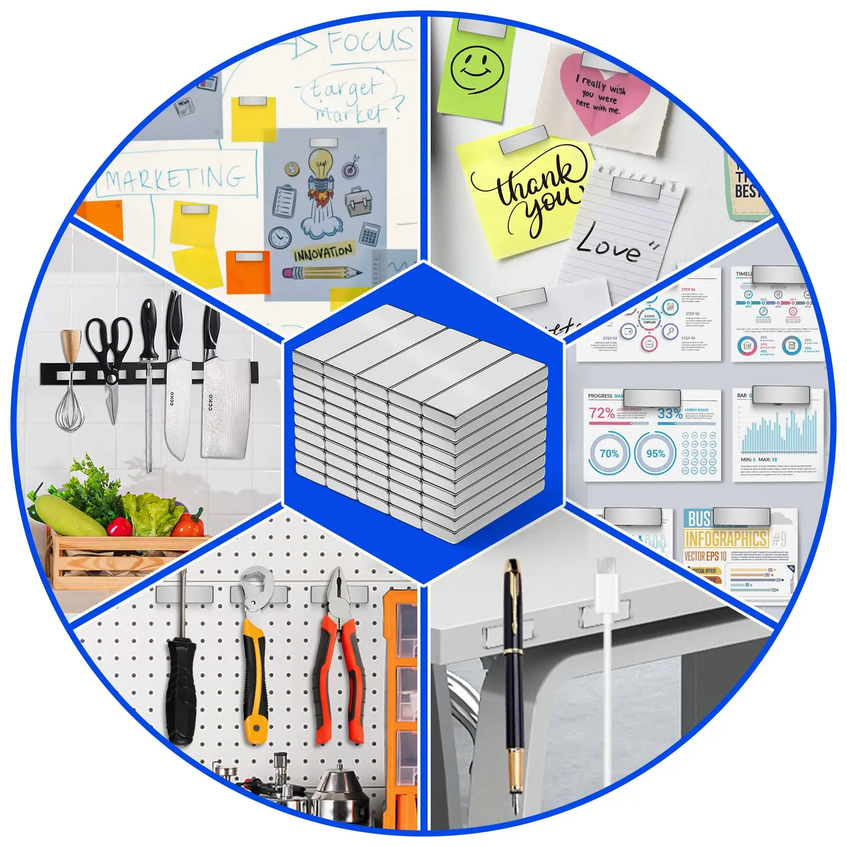 N38 Rechteckiger Magnet f 10x5x1/2/3 mm Superstarker Neodym-Magnet 10*5*1 mm NdFeB-Magnet 10x5x1mm imanes für Kühlschrank OfficeDIY – Detail 9