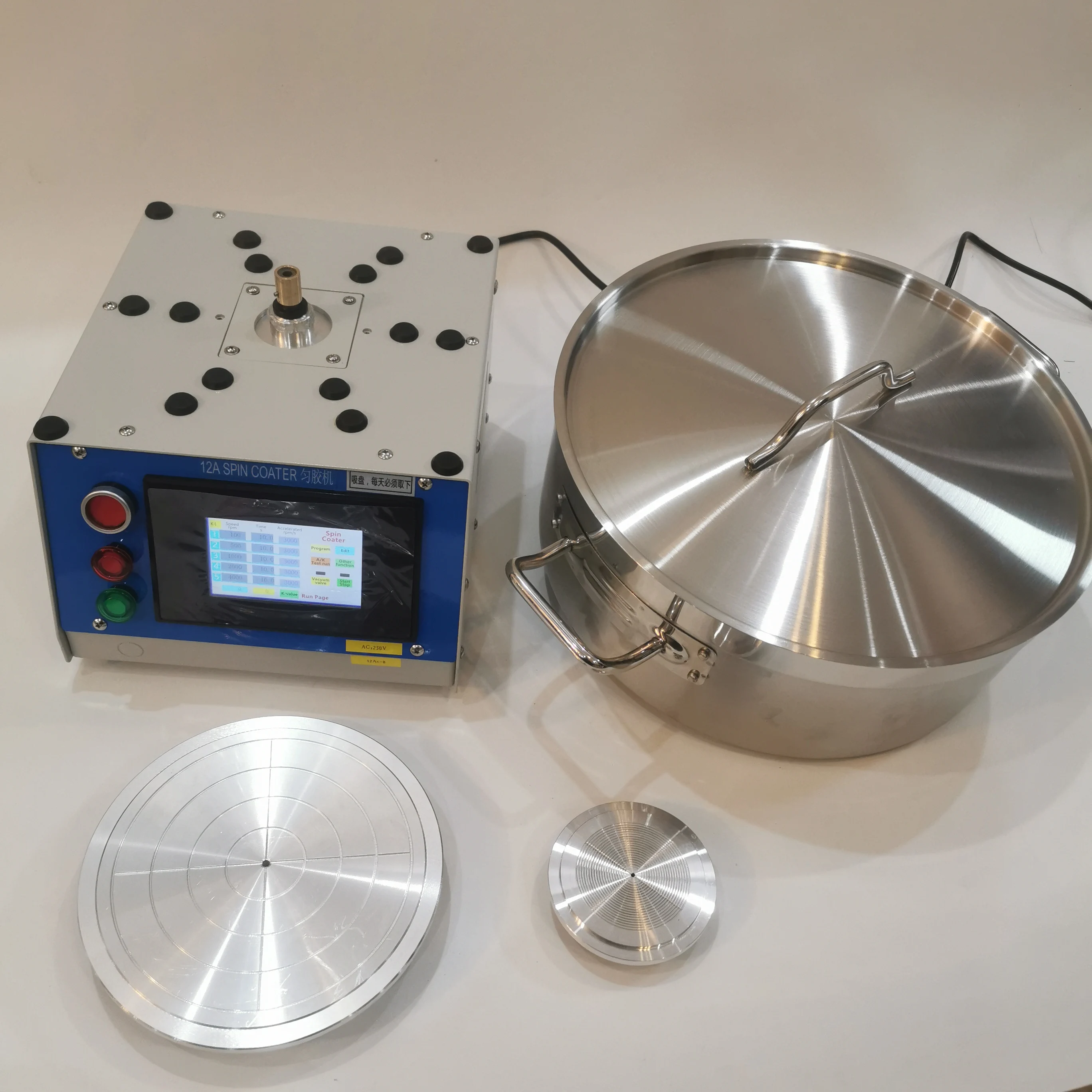 8 นิ้ว 200 มม.Spin Coater/Spinโปรเซสเซอร์กาวSpinเคลือบเครื่อง 2pcsสูญญากาศChuck 110V/220V