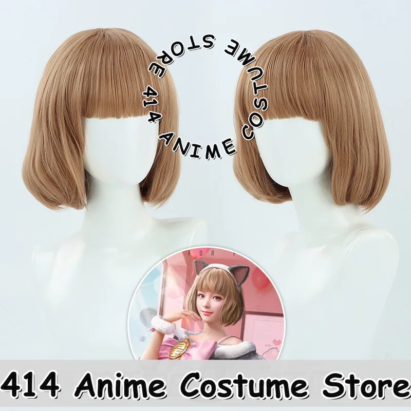 

Game & Anime Wu Huang Cosplay Wig Peace Elite Heat-Resistant Fiber Synthetic Hair