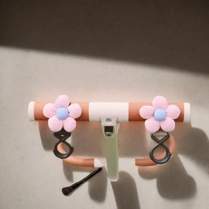 Kait Kereta Dorong Bayi Motif Bunga Manis, Gantungan Tas Payung untuk Kereta Anak, Pengait Penyimpanan Perlengkapan Bayi