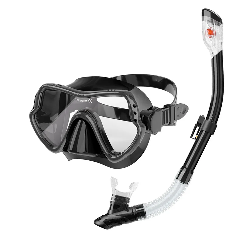 

Diving Goggles Snorkeling Set Men's and Women's Large Frame Silicone Mask Diving Mask Diving Mask Snorkeling Set