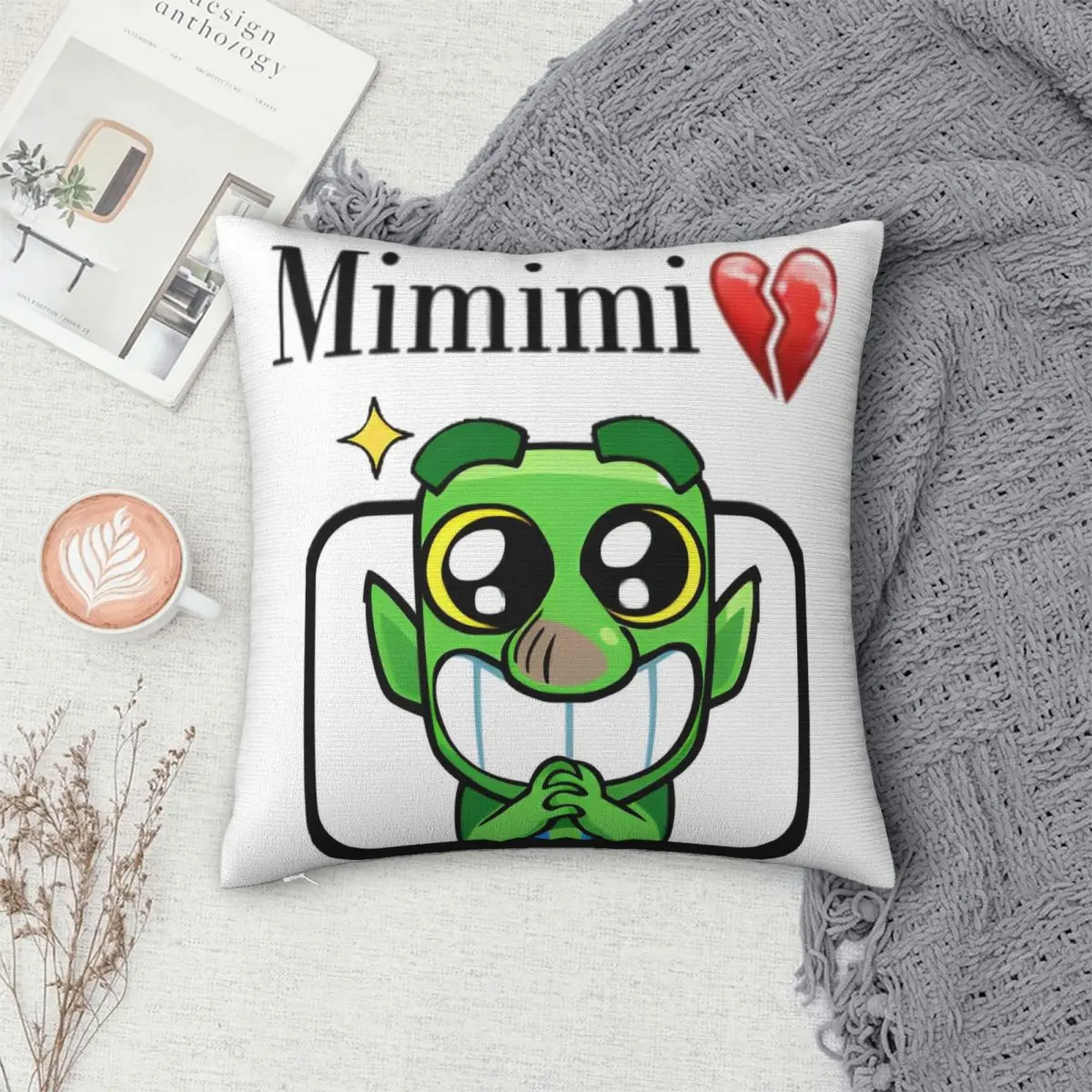 الصدامات Royalees عفريت البكاء MeMeMe سادات غطاء الوسادة رمي غطاء وسادة ديكورات المنزل مربع أحجام متعددة #6