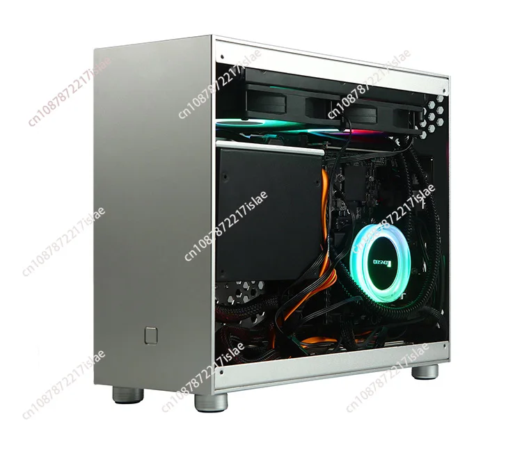 S02 portable 12L all aluminum game case ITX small host SFX power supply customizable theme decorative light panel