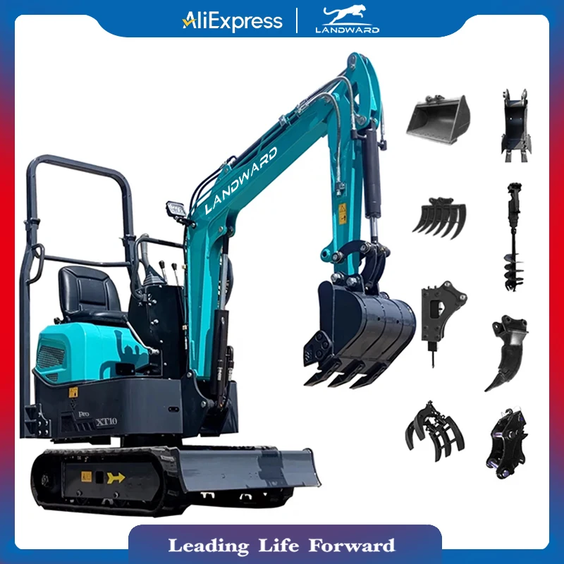 Small Excavator For Engineering 1 Ton Hydraulic Crawler Mini Excavator Home Custom Bagging Machine Support EPA/ISO Certification