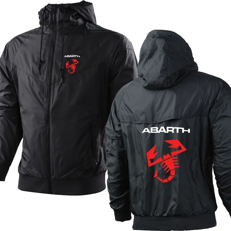 Sudaderas con capucha para hombre, chaqueta con estampado de logotipo de coche Abarth, hip hop, harajuku, informal, primavera y otoño