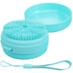 Portable Bathing Brush Hanging Bath Body Scrubber Soap Case Silicone Bathing Brush massage bath brush hair tactile brush