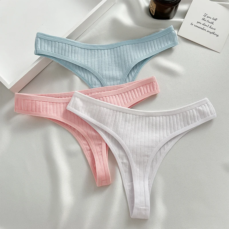 FINETOO S-XL G-string Cotton Women Lingerie Panties Thong Female Underwear Sexy Pantys Underpant Girl Intimates Thongs