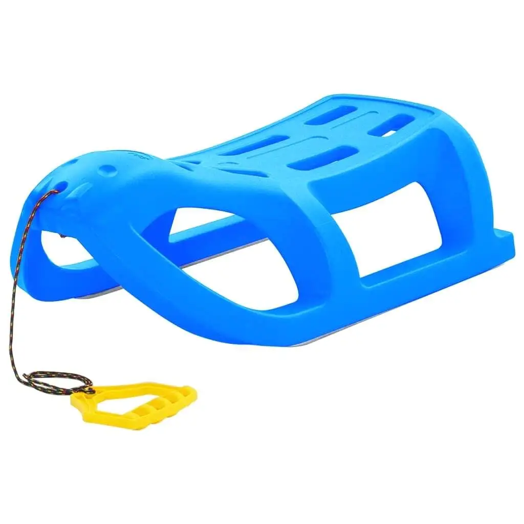 Blue Polypropylene Sledge 80x39.5x25.5 cm - Durable Snow Sled for Winter Fun