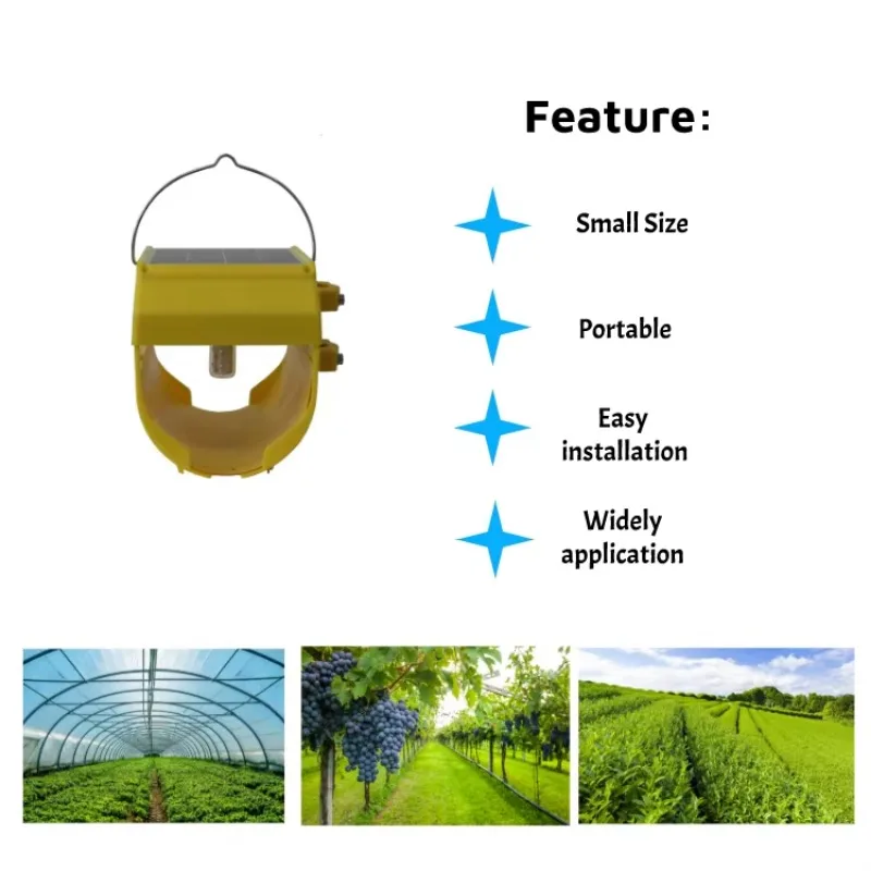 Automatic Solar Insect Light Traps with LED Tube  Greenhouse Pest Control Catcher Nocturnal Bug Monitor view 5