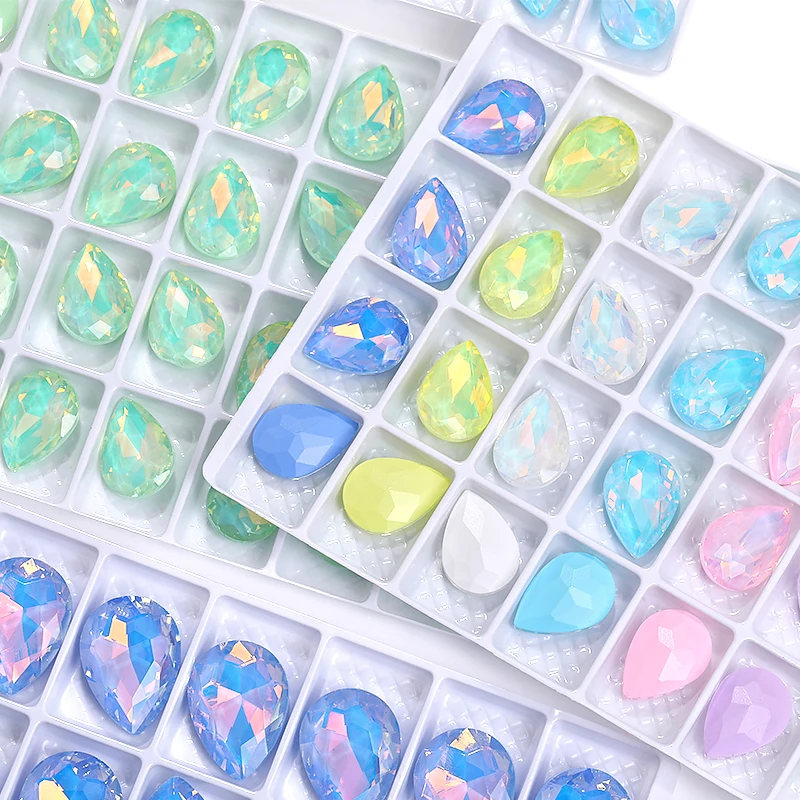 Drop Rhinestone Pointback Glass Gems Nail Art Crystal  Accessories Diamond Glue On Nail Crafts Stones DIY Fancy Jewelry Making