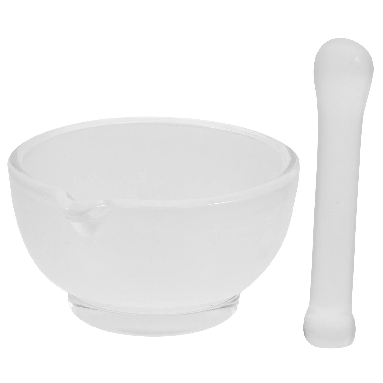 

1Set Glass Grinding Bowl Pestle Set Sturdy Pestle with Break-Resistant Glass Bowl for Laboratory Kitchen Bowls