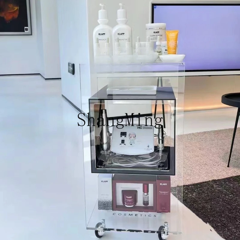 SM acrylic multi-function tool cart Instrument base Storage rack Mobile trolley