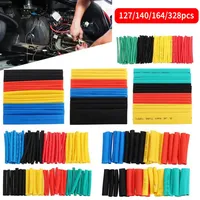 127-328pcs Heat-shrink Tubing Thermoresistant Tube Heat Shrink Wrapping Kit Electrical Connection Wire Cable Insulation Sleeving