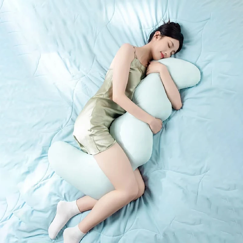 Generic Long Body Pillow Ice Cooling Leg Support Pillow Detachable Washable Side Sleeping Cushion For Adult Bedroom Use