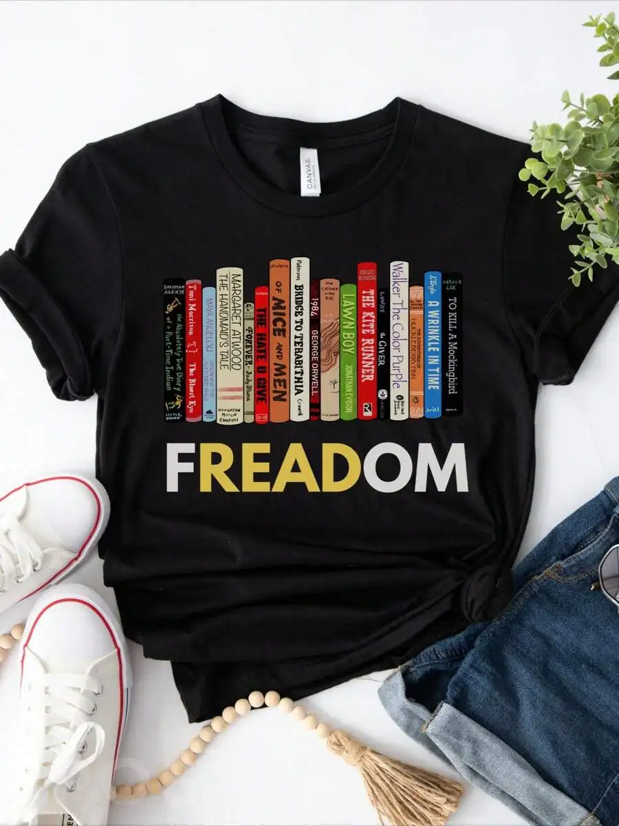 Banned Books Shirt, I'm With The Banned, Read Banned Books T-Shirt, Librarian Gift, Reading Shirts, Social Justice Shirts, Freadom Shirt