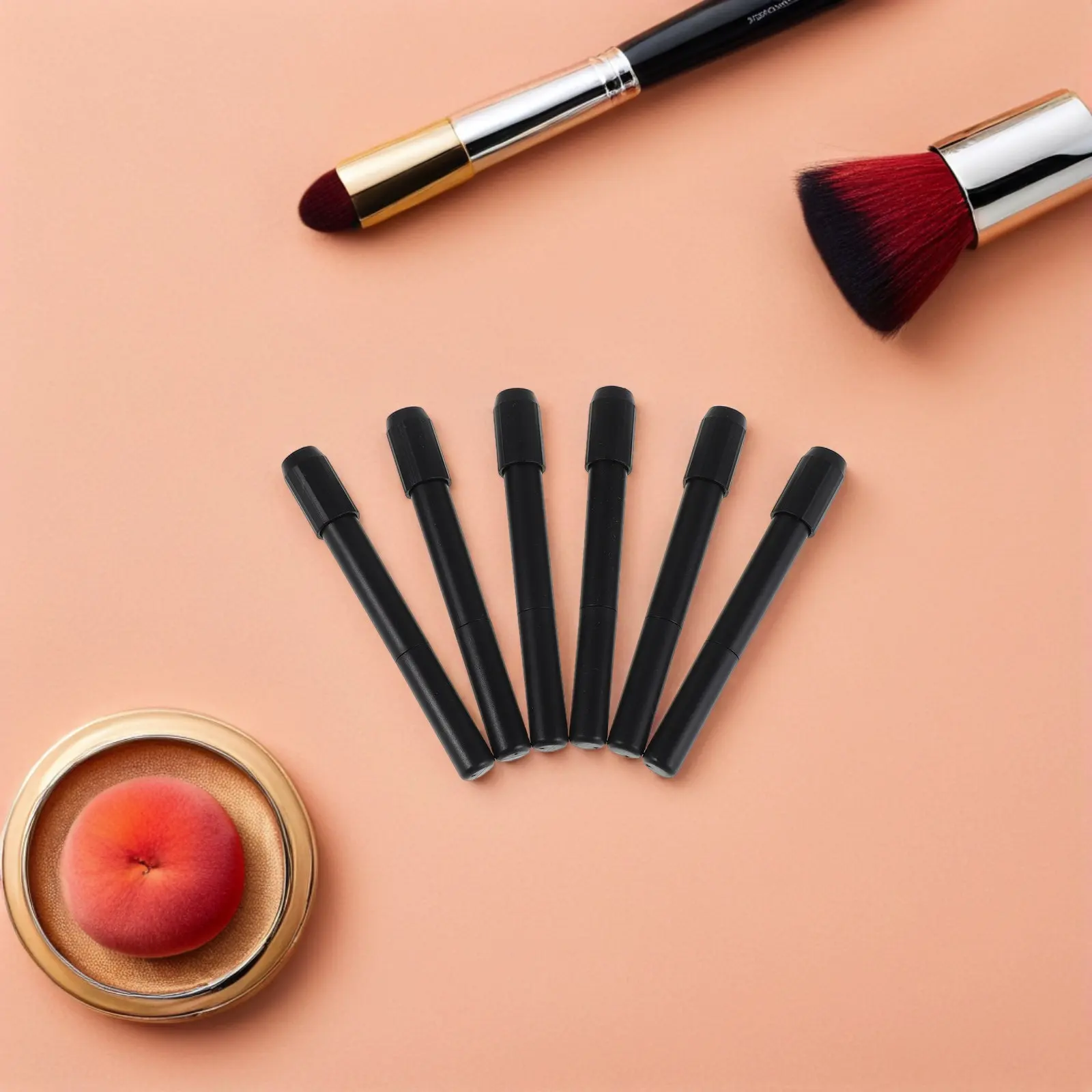 12Pcs Eyebrow Pencil Extender Adjustable Holder Anti-Slip Brow Pencil Extension Holder Makeup Aid Portable Travel Makeup Tool