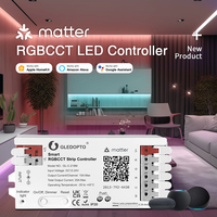 GLEDOPTO LED Controller Smart RGBCCT Strip Controller PWM Dimming APP Voice Control Matter Protocol Work with HomeKit Alexa