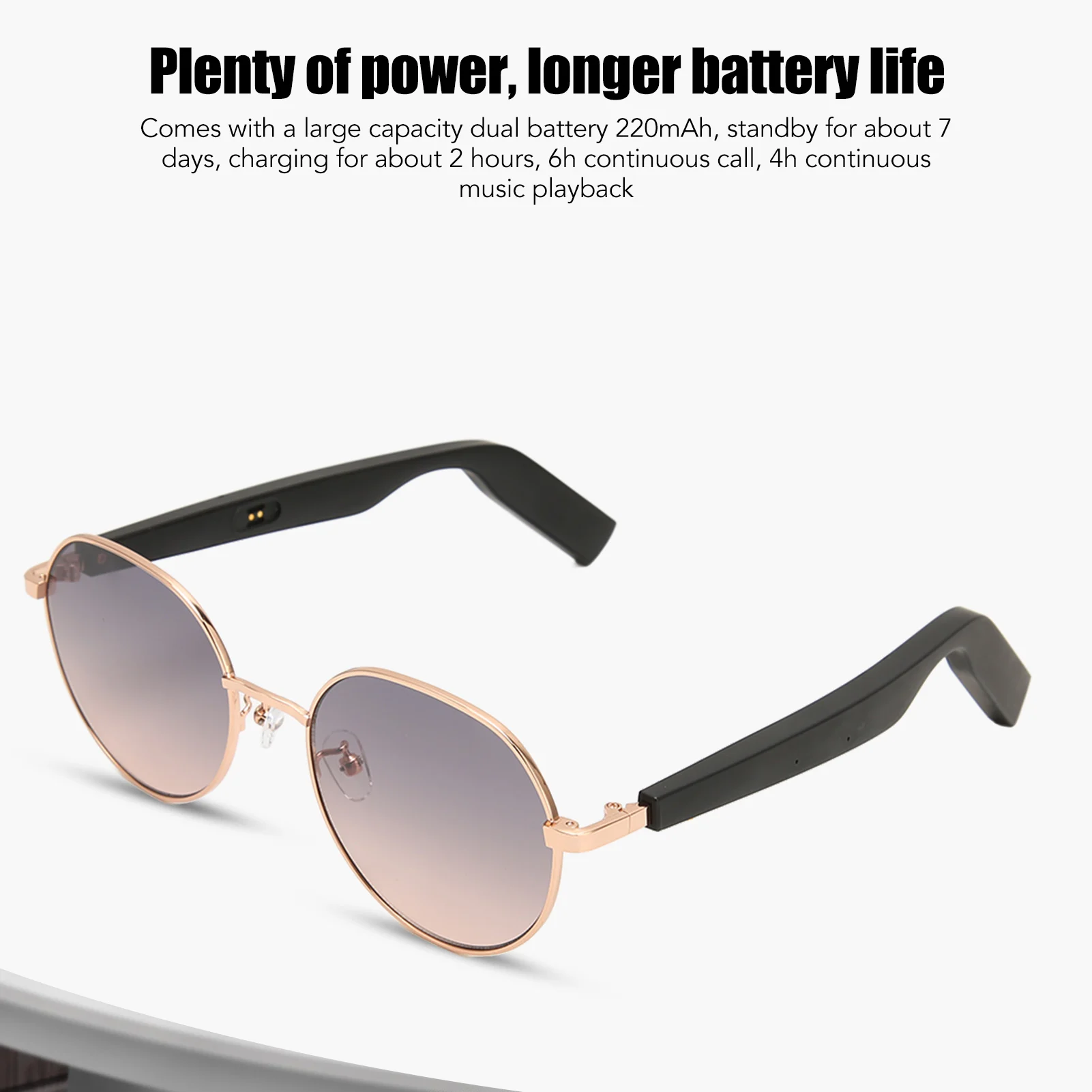 Audio Smart Sunglasses UV  Open Ear Speaker Polarized Glasses for Traveling Driving Meeting Wireless  Glasses