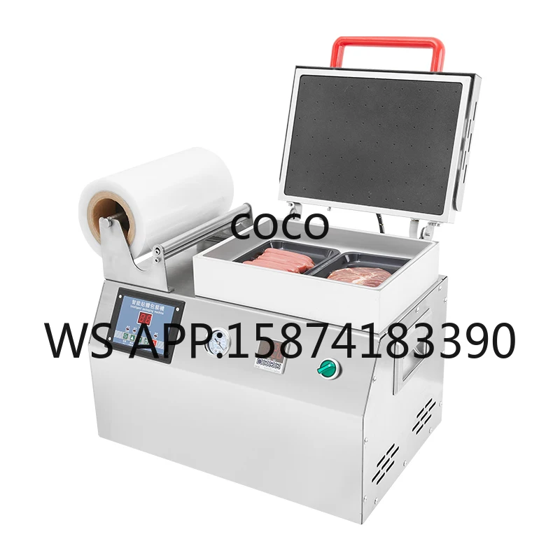 Small Tray Sealing Machine Packaging Sealer For Food Plastic Containers Vacuum Packing Equipment