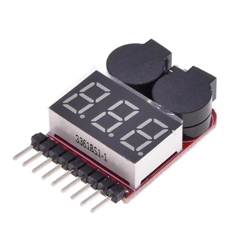 Lipo Battery Voltage Tester volt meter monitor buzzer Alarm 1-8s 3.7V-22.2V For Rc Lipo Battery Models