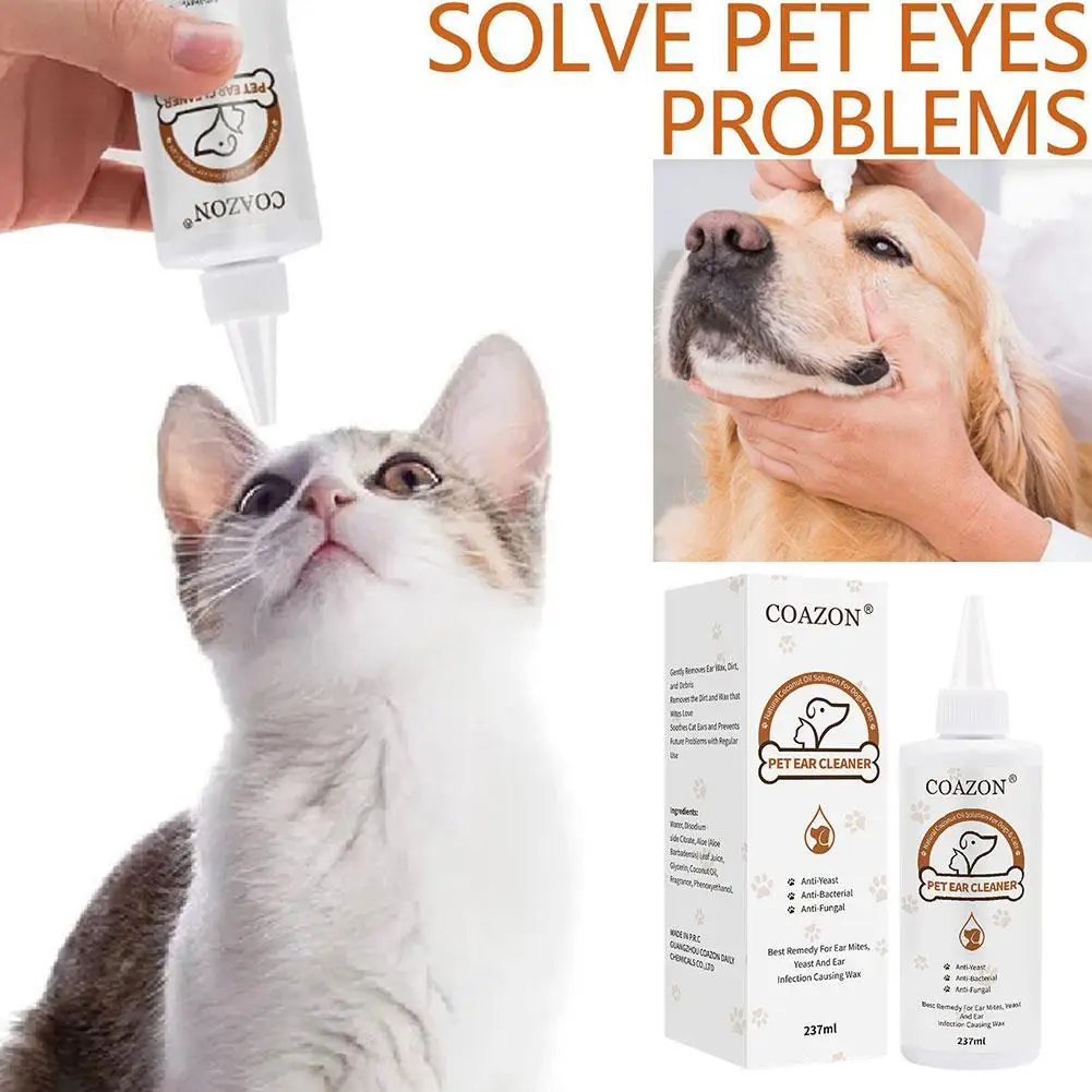 Pet Eye Drops Prevent And Treat Redness, Remove Foreign Body Eye Secretions And Relieve Eye Fatigue For Cats And Dogs Z6O2