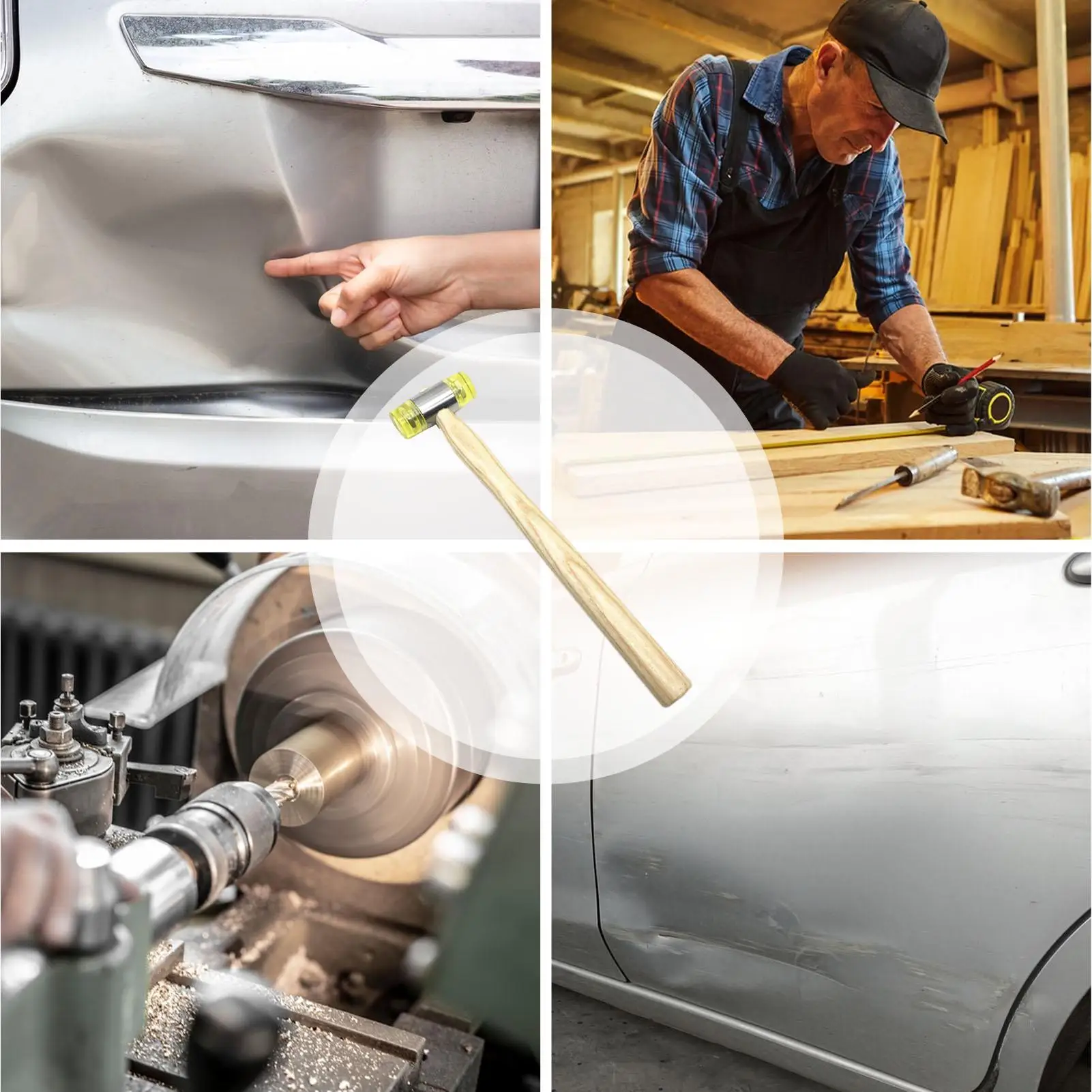 

Молоток из листового металла, сверхмощный с нейлоновой головкой, автомобильные аксессуары, автомобильные молотки для ремонта вмятин, ручные молотки для грузовиков, автомобилей