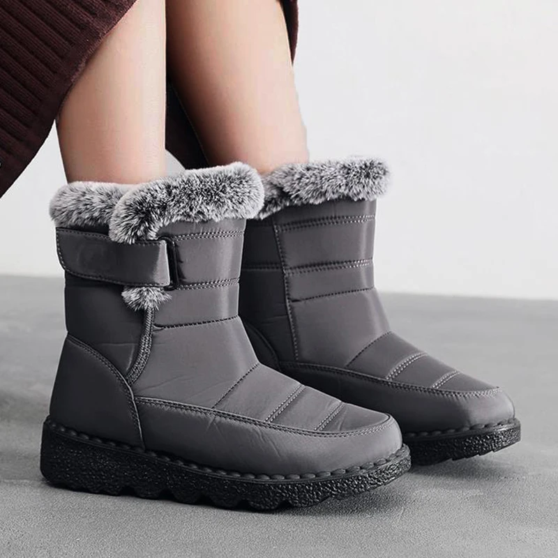 Snow Boots Women Flat Boots For Women Platform Women Shoes Fashion Keep Warm Boots Ladies Plush Fur Botas Mujer Winter Shoes