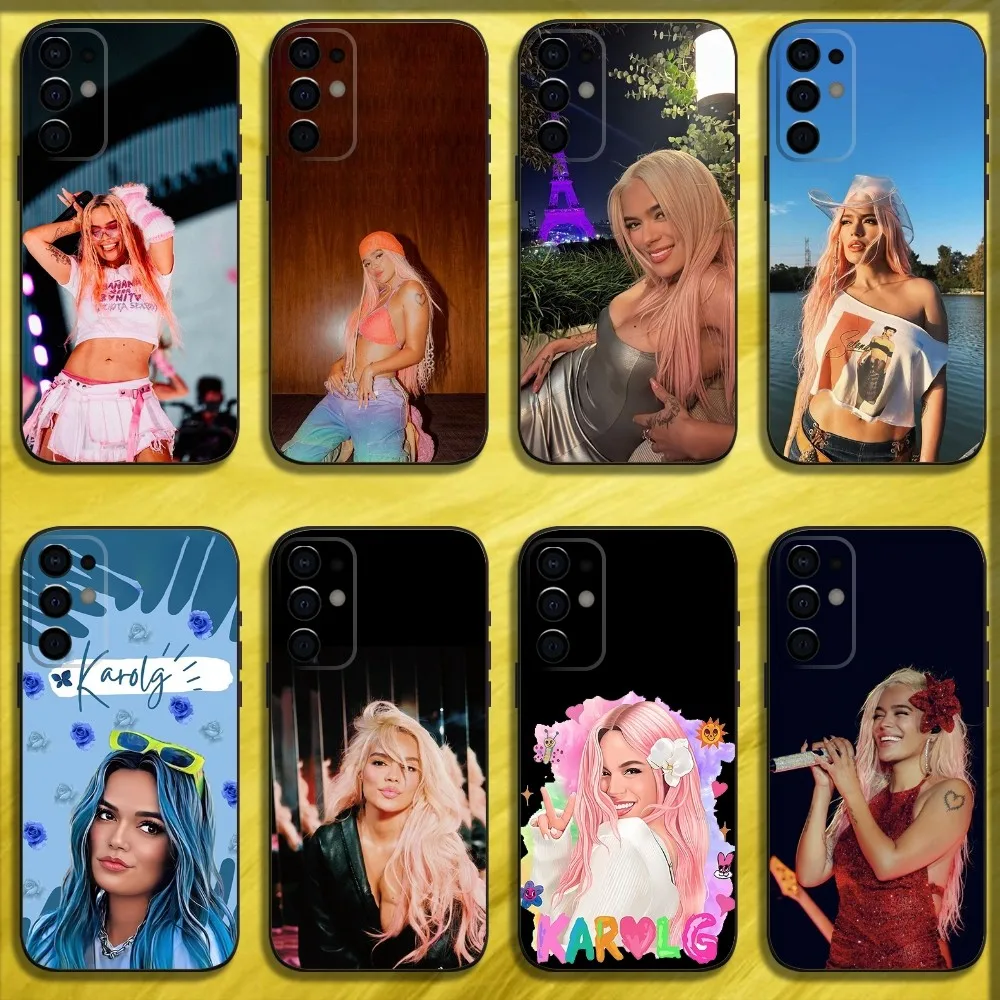 

Singer K-Karol g Phone Case For Samsung S24,S21,S22,S23,S30,Ultra,S20,Plus,Fe,Lite,Note,10,9,5G Black Soft Cover