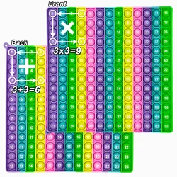 1pc 12x12&12+12 Multiplication Addition Game Toy, Macaron Silicone Math Times Table Learning Stationery Educational Toy